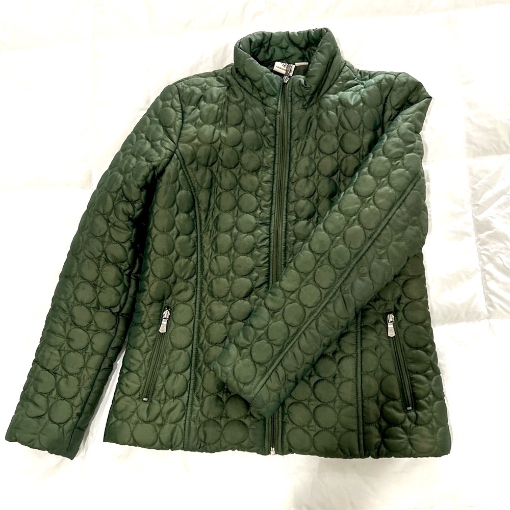 Mandarin Blue Quilted Jacket Size Small